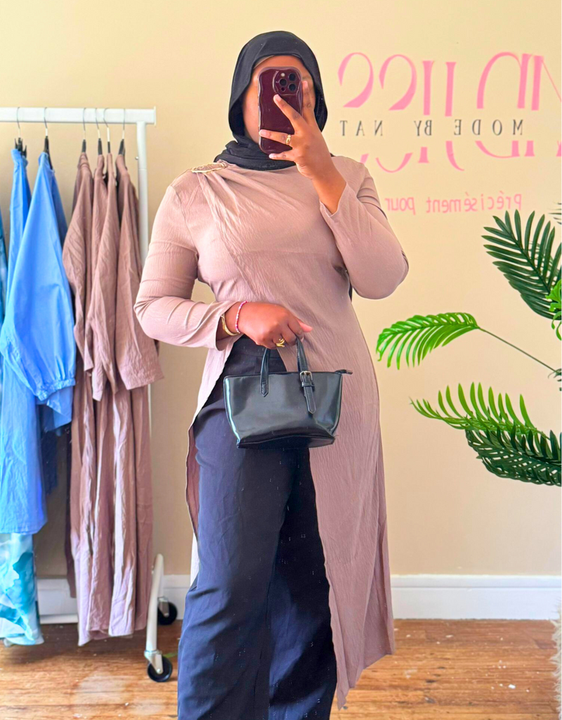 Tunique longue beige