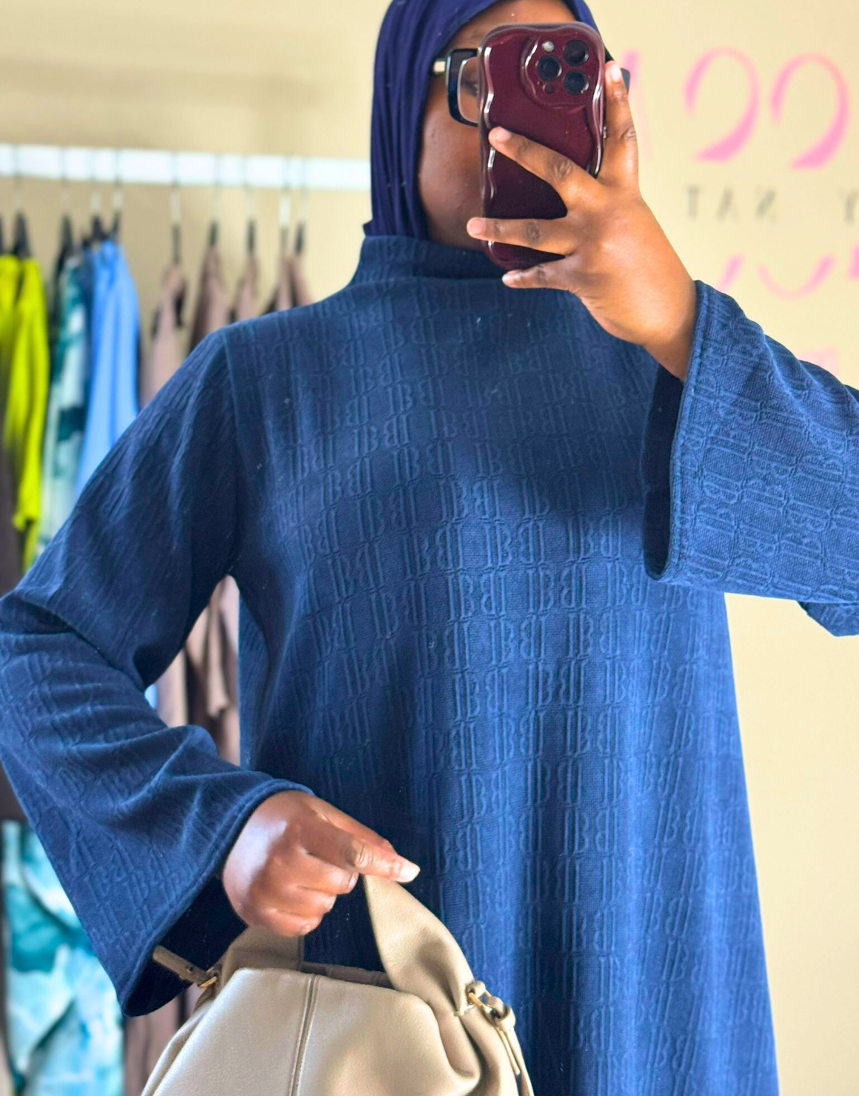 Abaya fluide bleu — image 2