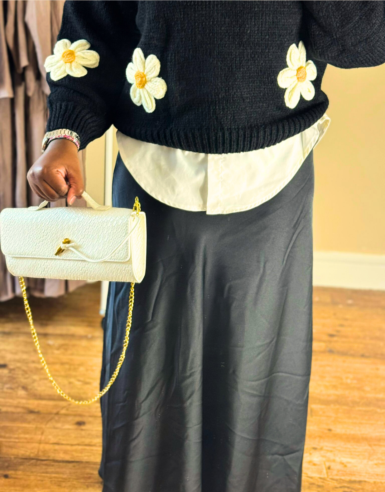 Jupe satinée Victoria Black — image 2