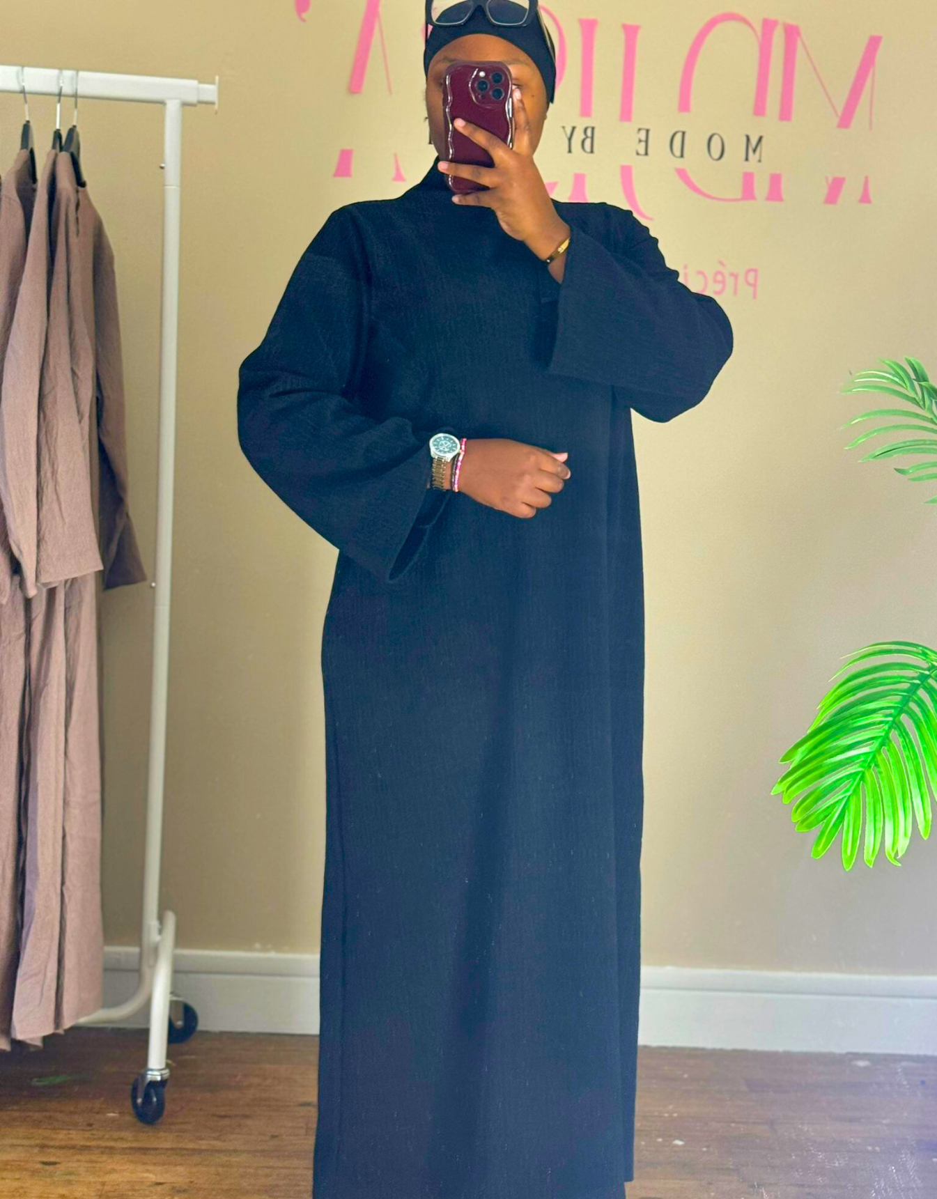 Abaya fluide noir — image 1