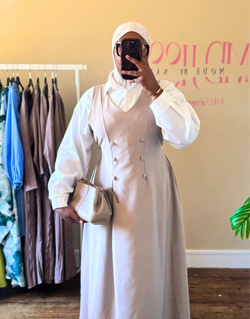 Tunique longue crème Prestance