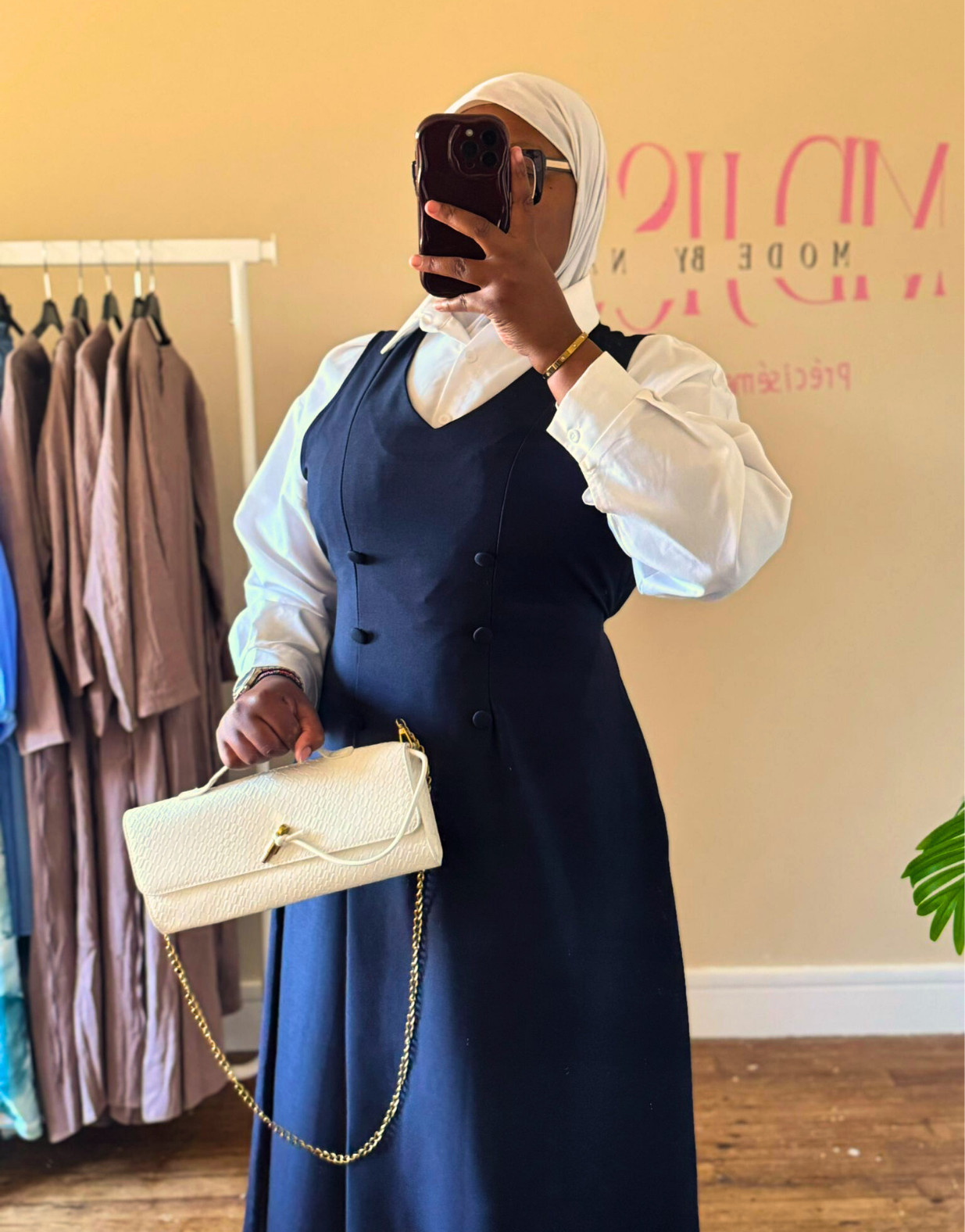 Tunique longue Navy Prestance — image 2