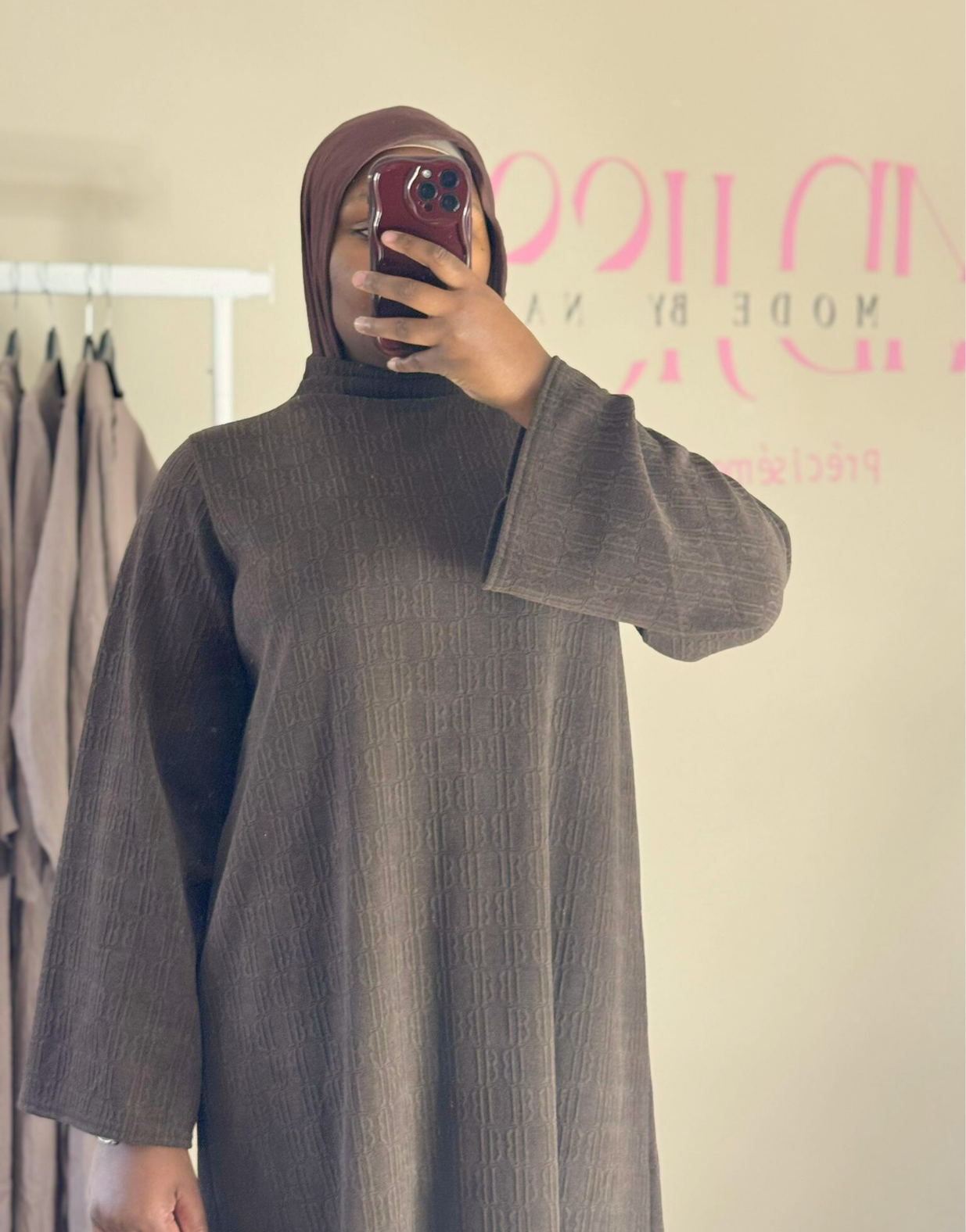 Abaya fluide taupe — image 1